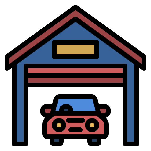 garage Generic Outline Color icoon