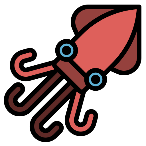 Squid Generic Outline Color icon