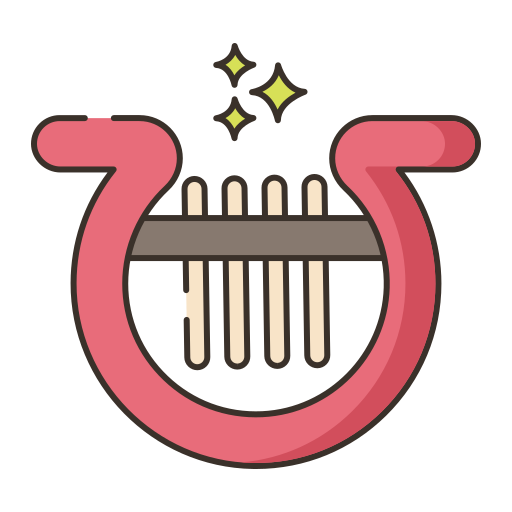 Harp Flaticons Lineal Color icon