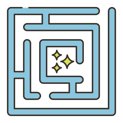 Labyrinth Flaticons Lineal Color icon