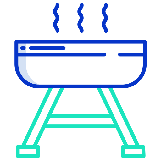 un barbecue Icongeek26 Outline Colour Icône