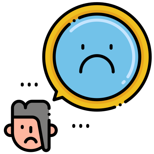 triste Flaticons Lineal Color icona