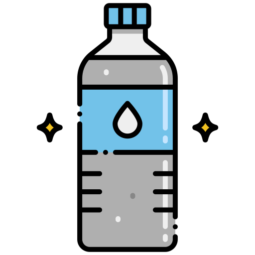 butelka wody Flaticons Lineal Color ikona