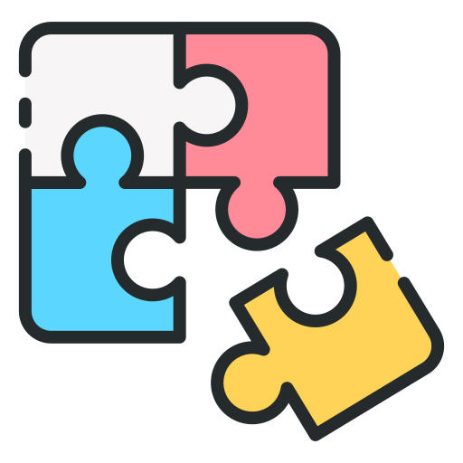 Puzzle Good Ware Lineal Color icon