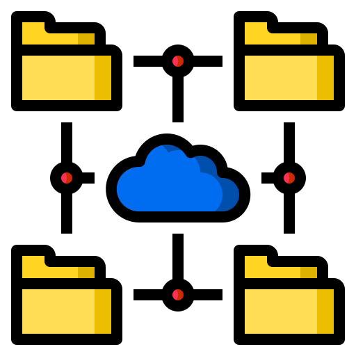 Cloud storage Catkuro Lineal Color icon