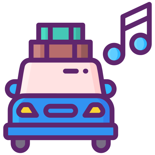 Car music Flaticons Lineal Color icon