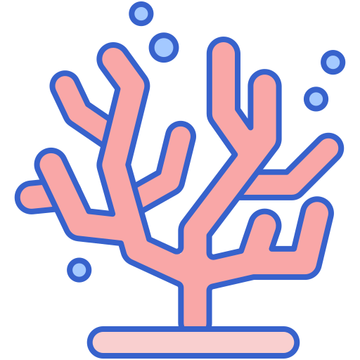 коралловый риф Flaticons Lineal Color иконка