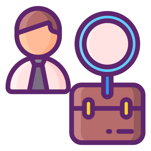 Job seeker Flaticons Lineal Color icon