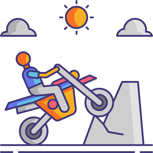 motocicleta Flaticons Lineal Color icono