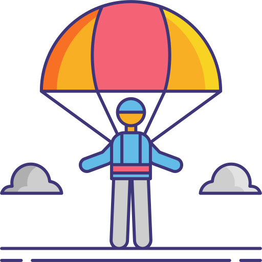 paragliden Flaticons Lineal Color icoon