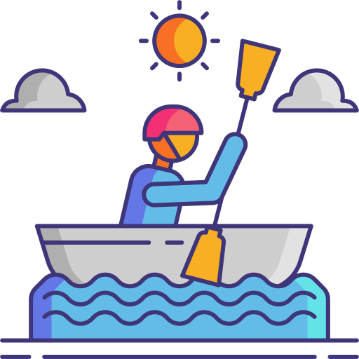 Rafting Flaticons Lineal Color icon