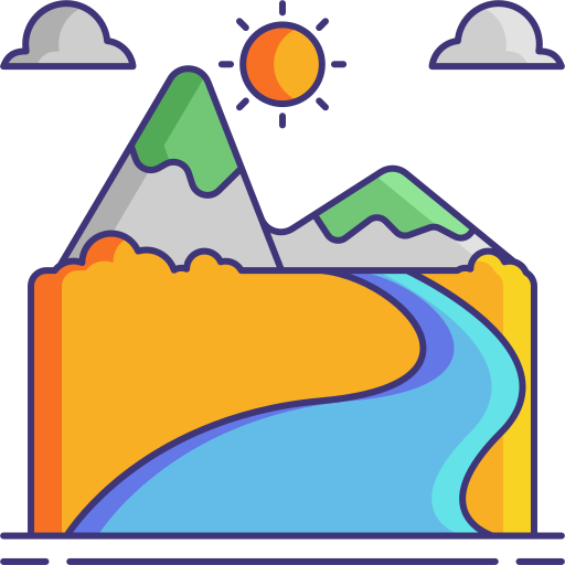 река Flaticons Lineal Color иконка