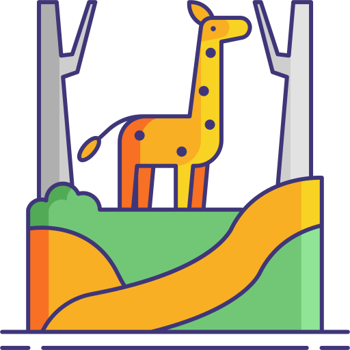 Giraffe Flaticons Lineal Color icon