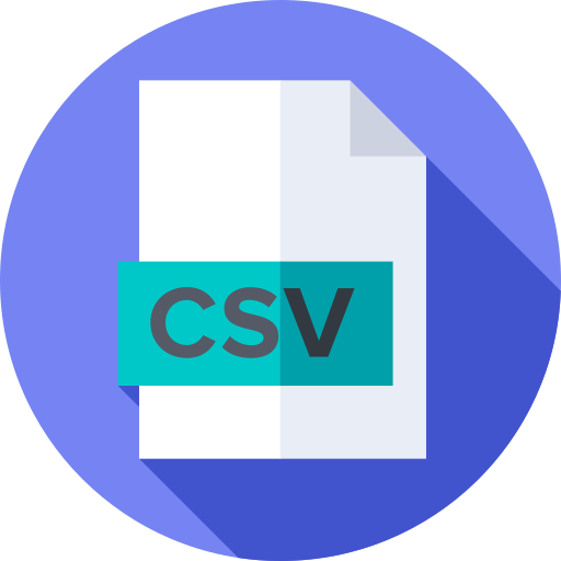 Csv Flat Circular Flat icon