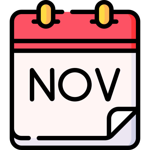noviembre Special Lineal color icono