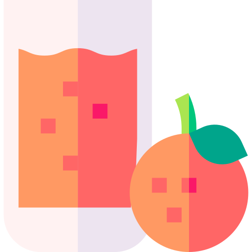 sinaasappelsap Basic Straight Flat icoon