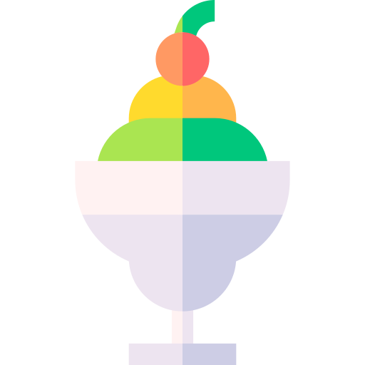 Чашка мороженого Basic Straight Flat иконка