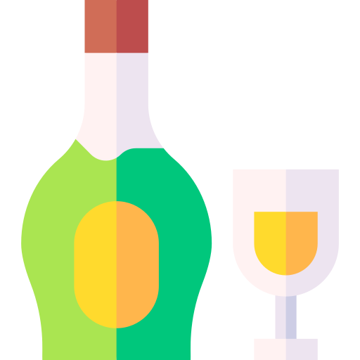 wijnfles Basic Straight Flat icoon