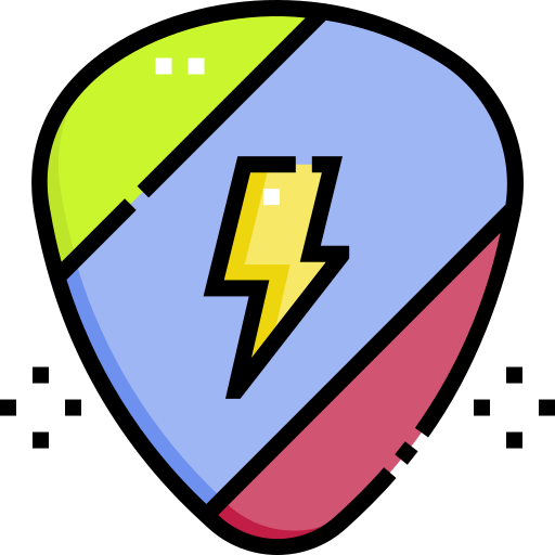 ギターピック Detailed Straight Lineal color icon