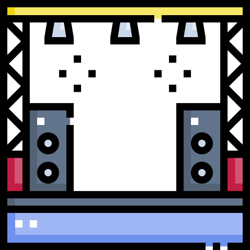 escenario Detailed Straight Lineal color icono
