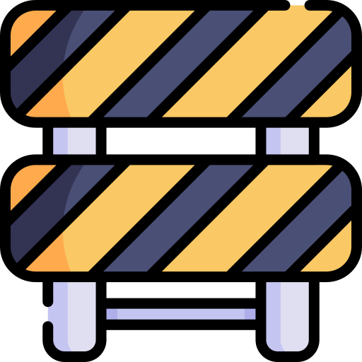 barrière Kawaii Lineal color Icône
