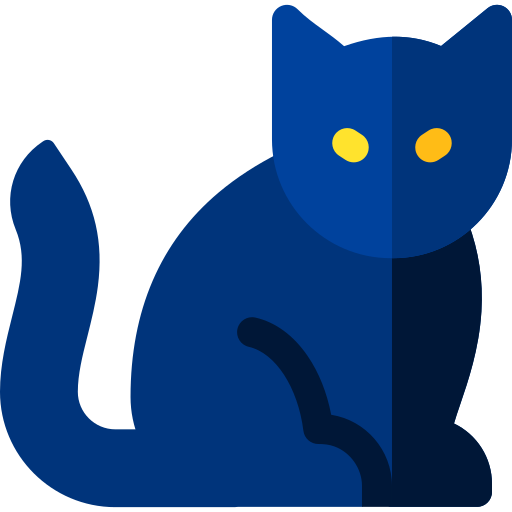 schwarze katze Basic Rounded Flat icon