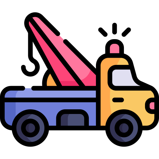 camión de remolque Kawaii Lineal color icono