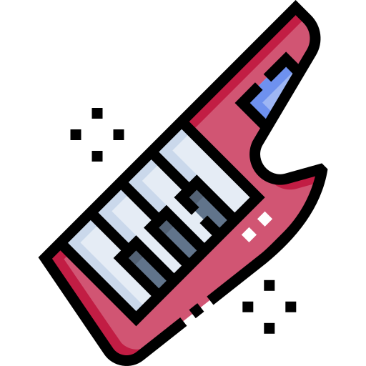 keytar Detailed Straight Lineal color icon