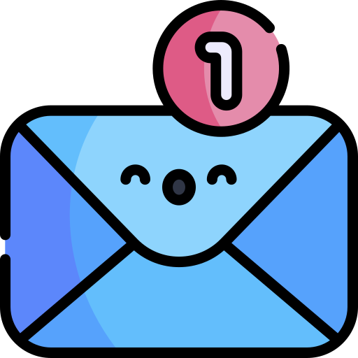 correo electrónico Kawaii Lineal color icono