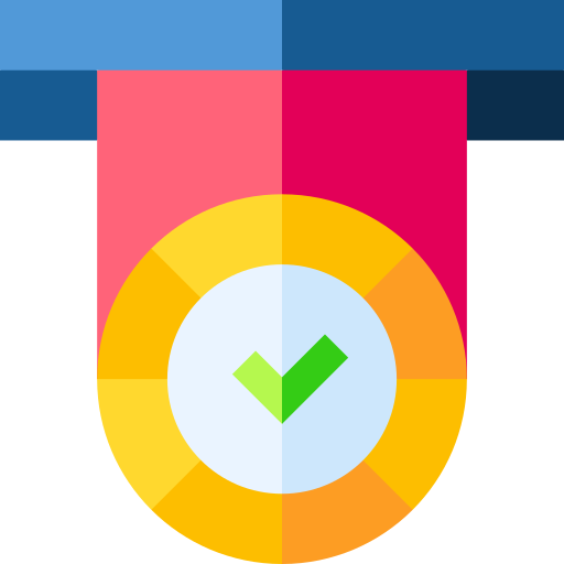 medalha Basic Straight Flat Ícone