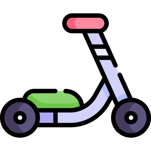 patinete Kawaii Lineal color icono