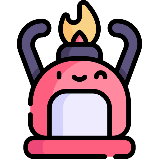 Camping gas Kawaii Lineal color icon