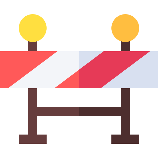 道路封鎖 Basic Straight Flat icon