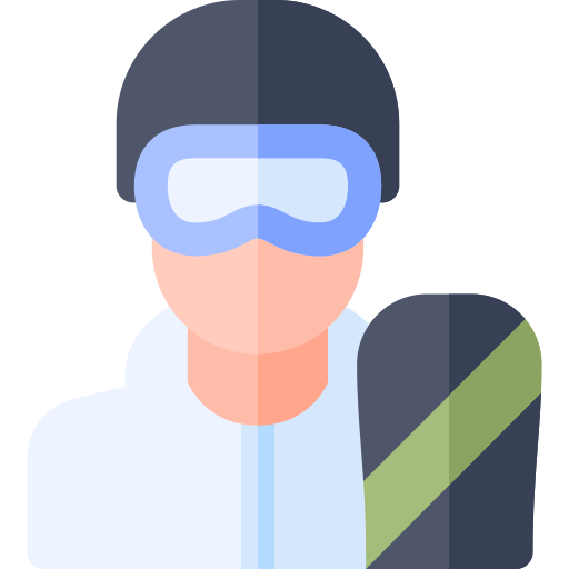 Snowboarder Basic Rounded Flat icon