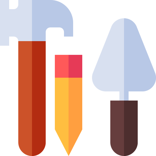 herramientas de trabajo Basic Straight Flat icono