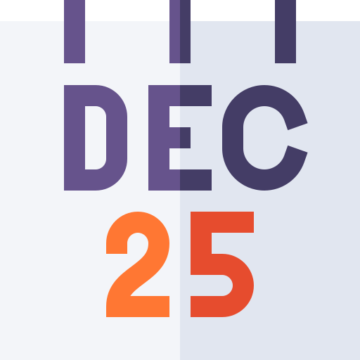 December Basic Straight Flat icon