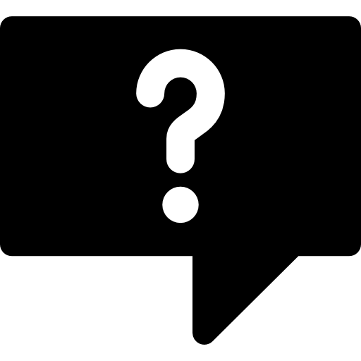 Speech bubble with question mark  icon