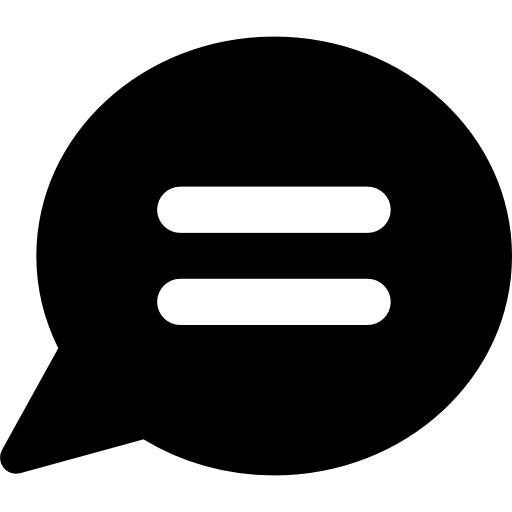 tekstballon met tekstregels  icoon