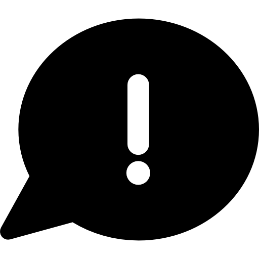 Warning speech bubble  icon