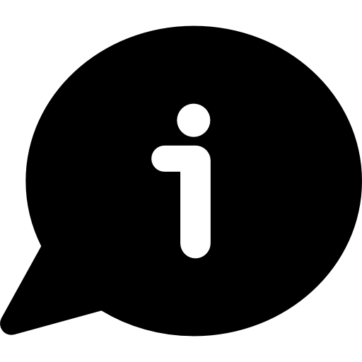 Speech bubble information  icon
