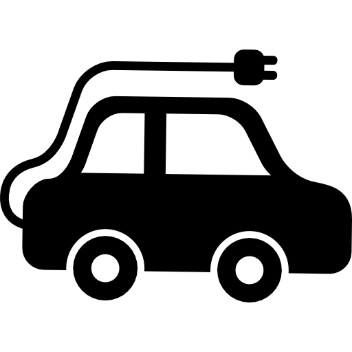 seitenansicht des elektroautos  icon