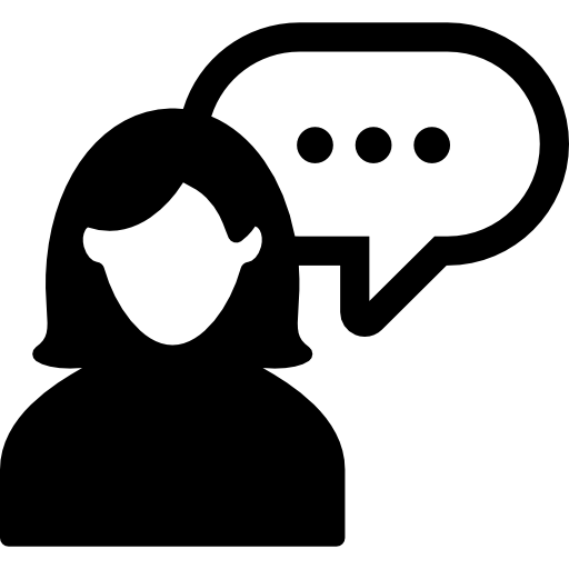 Female user talking  icon