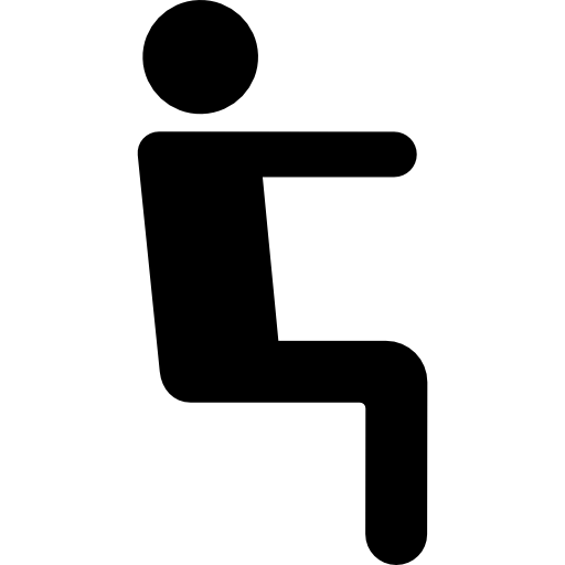 silueta sentada  icono