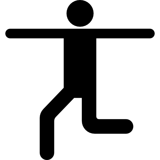 Skipping silhouette  icon