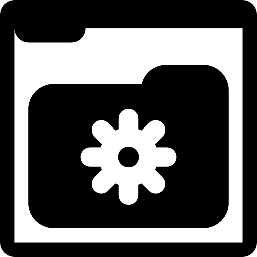 botão de configurações de pasta  Ícone