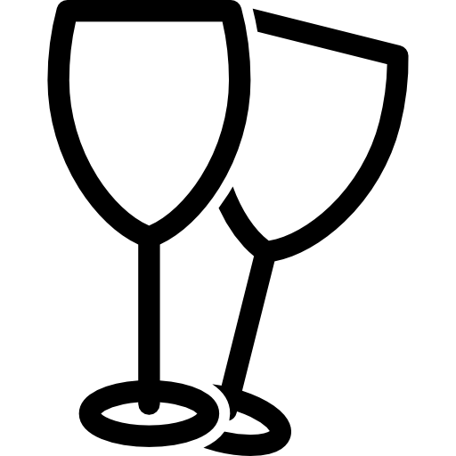 feier mit zwei gläsern  icon