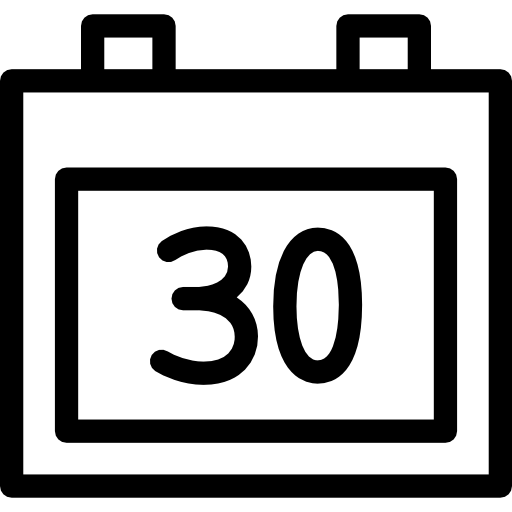 Calendar day 30  icon