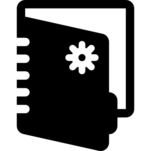 botón de configuración de carpeta  icono