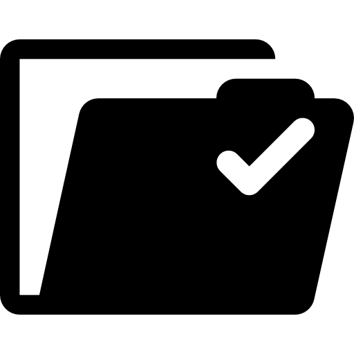 Folder with check mark  icon
