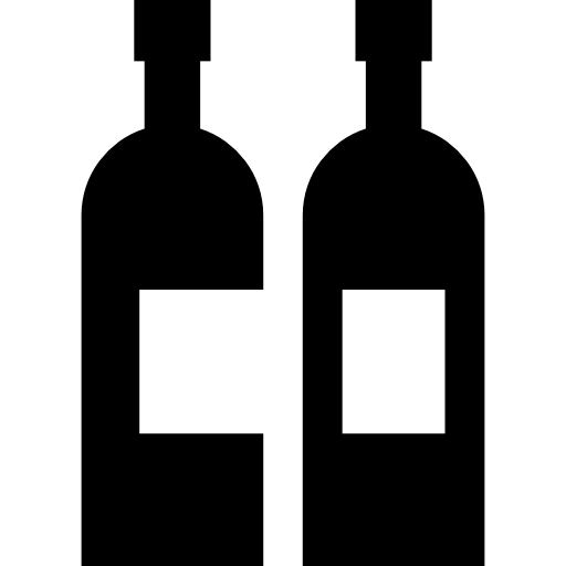 zwei weinflaschen  icon